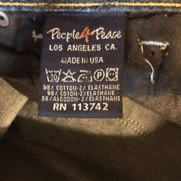 People 4 peace women’s boot cut jeans size 28 low rise made in USA - Picture 11 of 15